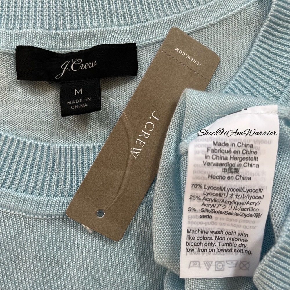 J.Crew NWT {FIRM} light weight silk blend short sleeve sweater shop@iamwarrior - Picture 11 of 12